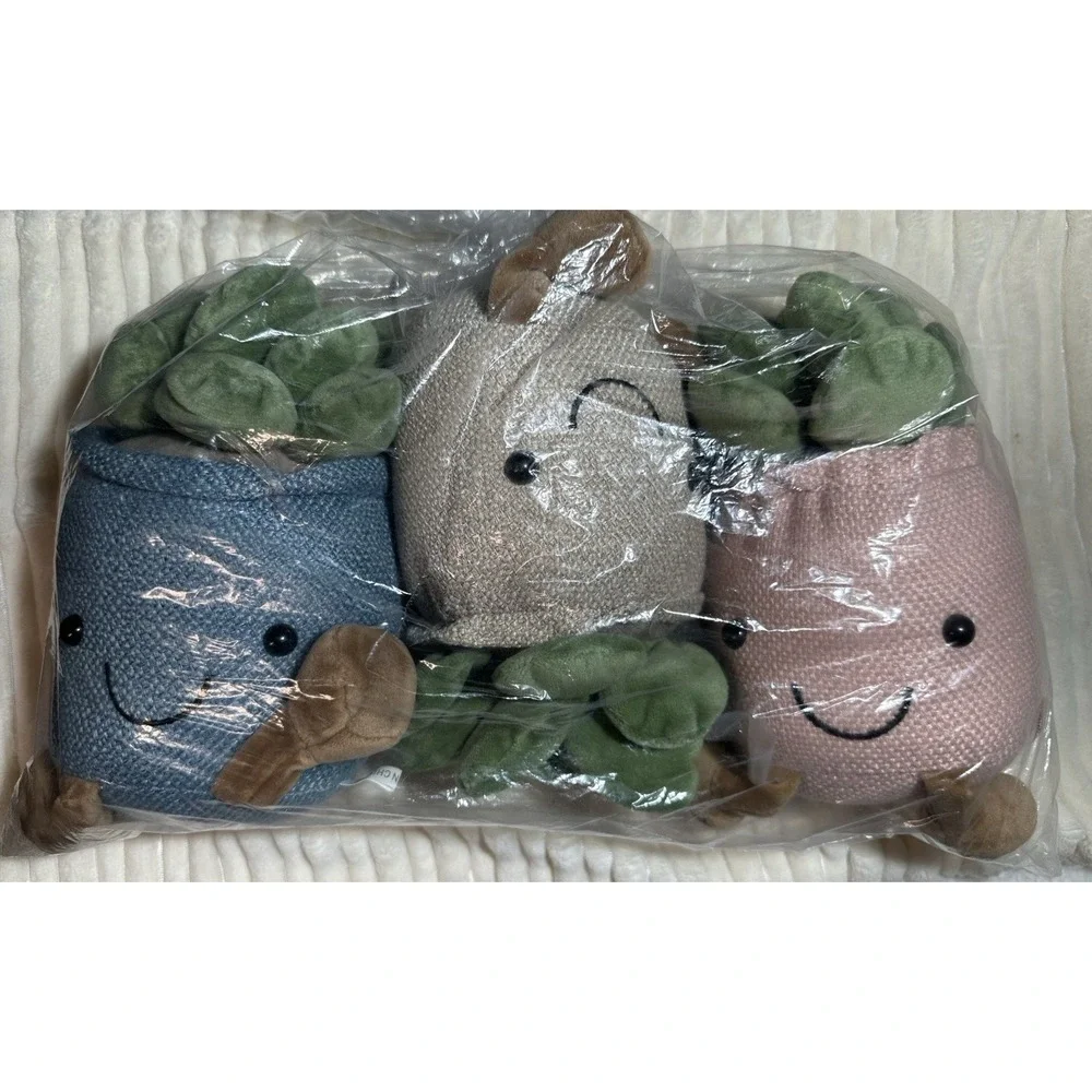 Set of 3-Succulent Potted Plant Plushies 7
